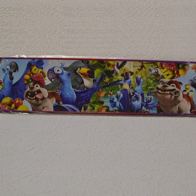 Бордюри для шпалер дитячі Ріо папуги ширина 8 см (104953), Разные цвета, Різні кольора