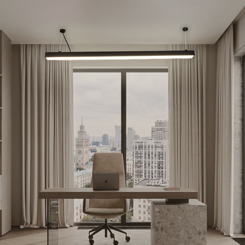 Підвісний світлодіодний світильник SOLO 60W ON/OFF 1180x70x41-BLACK-230-IP20