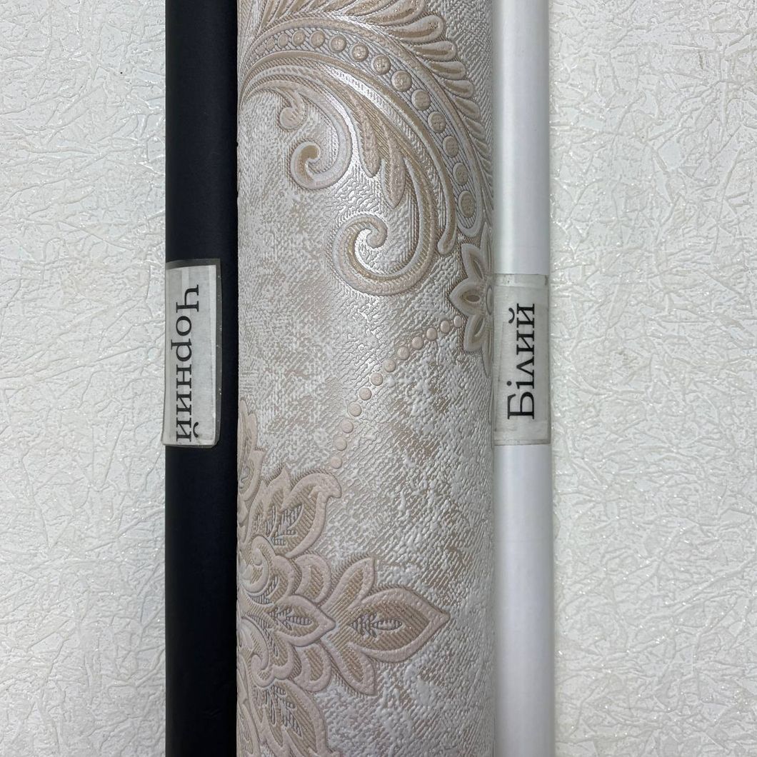 Шпалери вінілові на паперовій основі бежеві Слов'янські шпалери Comfort В39 Елеонора 1,06 х 10,05м (9440-03В)