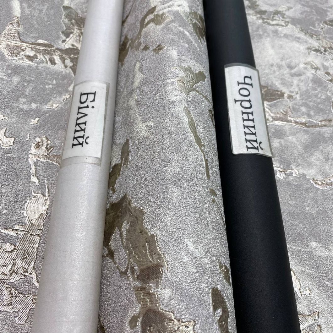 Обои виниловые на флизелиновой основе серый Roka AdaWall 1,06 х 10м (23103-3)