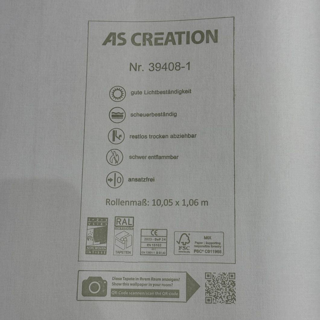 Шпалери вінілові на флізеліновій основі білі AS Creation Royal Botanic 1,06 х 10,05м (39408-1)