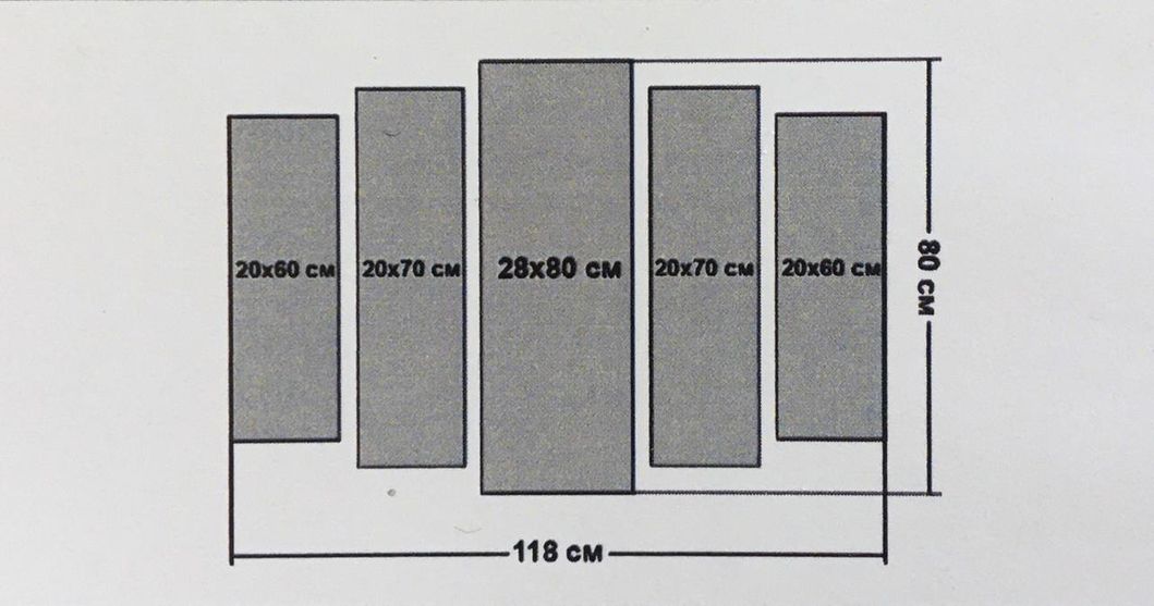 Картина модульна 5 частин Ейфелева вежа 80 х 120 см (8400-Q-036)