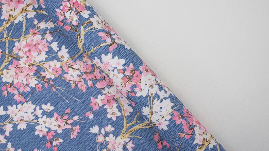 Обои виниловые на флизелиновой основе SINTRA Sakura синие 1,06х10,05м (468357), Синий, Синий, +