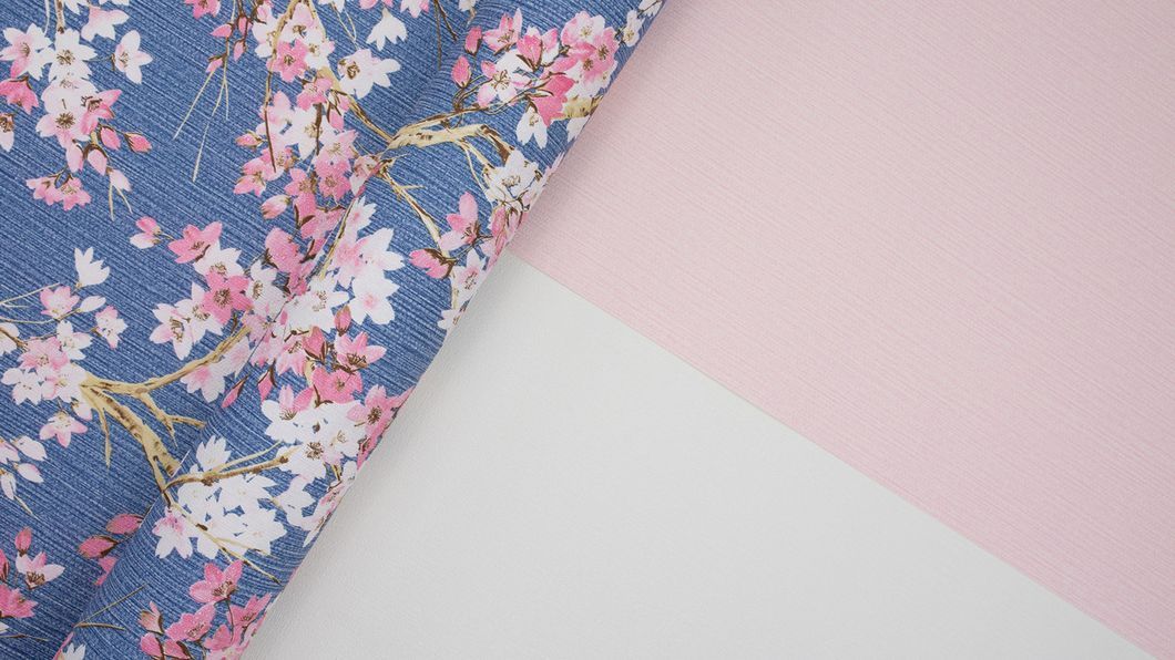 Обои виниловые на флизелиновой основе SINTRA Sakura синие 1,06х10,05м (468357), Синий, Синий, +