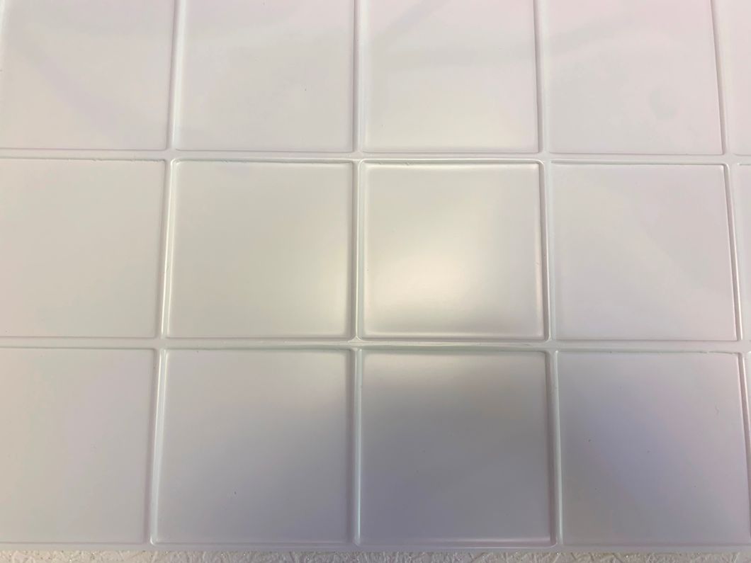 Панель стеновая декоративная пластиковая мозаика ПВХ "СПА" 954 мм х 478 мм (548мс), Белый, Белый