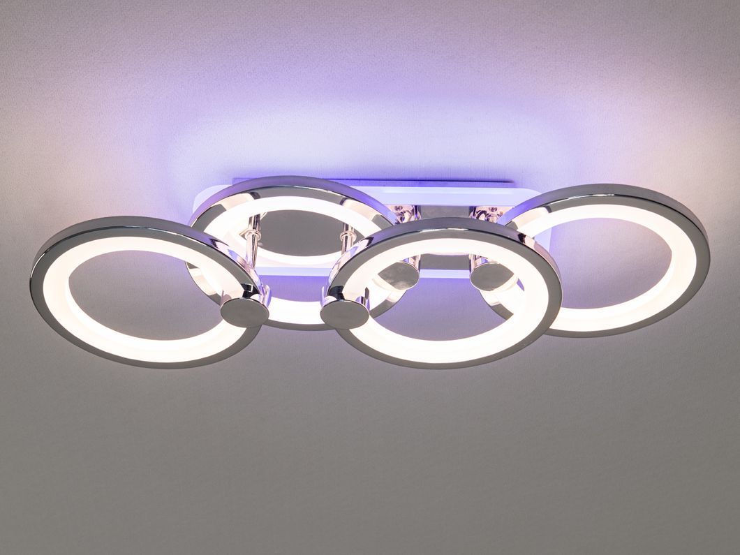 Потолочная люстра с диммером и LED подсветкой, 65W