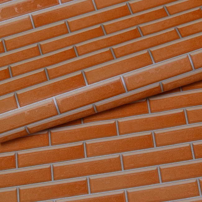 Шпалери вінілові на паперовій основі супер мийка Слов'янські шпалери Expromt В49,4 Лего помаранчевий 0,53 х 10,05м (5753-05)