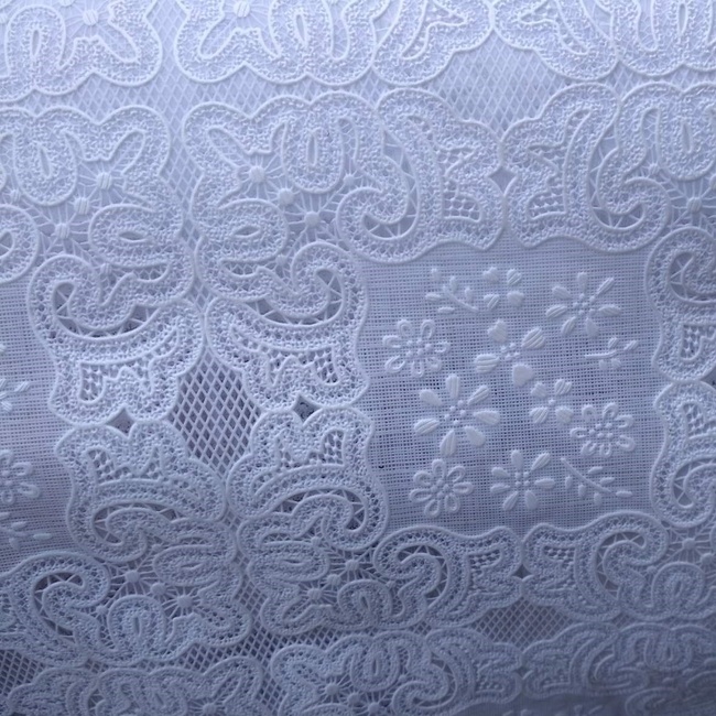 Клеенка на стол виниловая без основы Ажур белый 1,35 х 1м (100-145), Белый, Белый