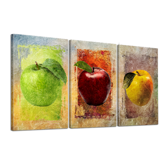 Модульная картина DK Place Сочные яблука 53 x 100 см 3 части (536_3)