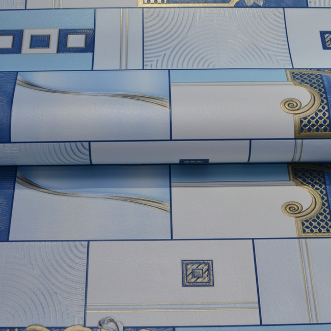 Шпалери вінілові на паперовій основі супер мийка Слов'янські шпалери Expromt В49,4 Бегонія блакитний 0,53 х 10,05м (5674-03)
