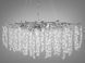 Підвісна дизайнерська люстра &laquo;Гліцинія&raquo; витягнутої форми, 10 ламп, хром