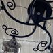 Люстра 5 срібних ламп у вітальню, спальню скло в класичному стилі (ХА1435/5), Черный, Чорний-хром
