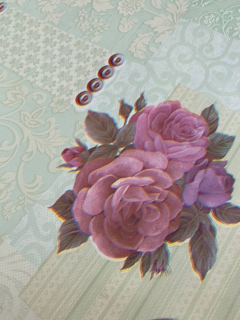 Клеенка на стол ПВХ на нетканой основе Цветы 1,37 х 1м (100-253)