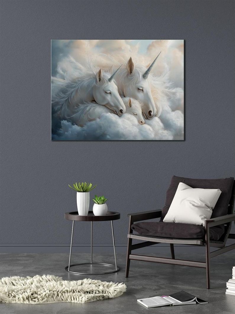 Картина на холсте МАKO " Семейство единорогов " 50x70 см MK10552_5070
