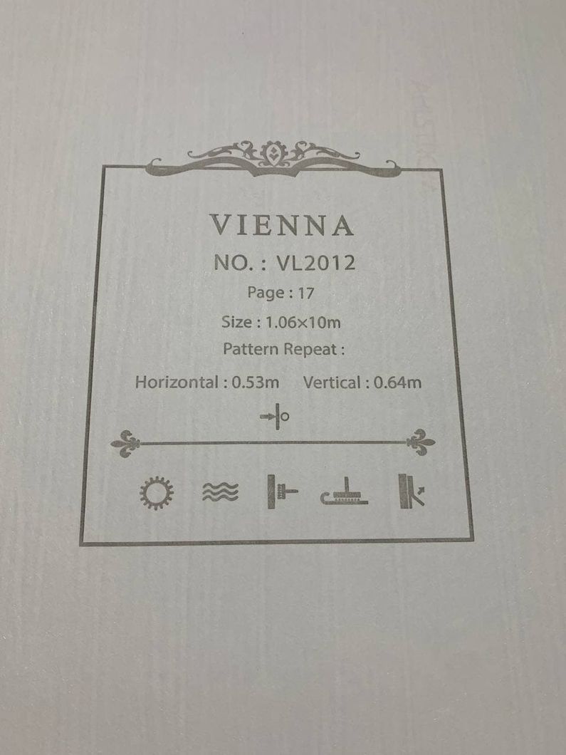 Обои виниловые на флизелиновой основе Vienna фиолетовый 1,06 х 10,05м (VL2012)
