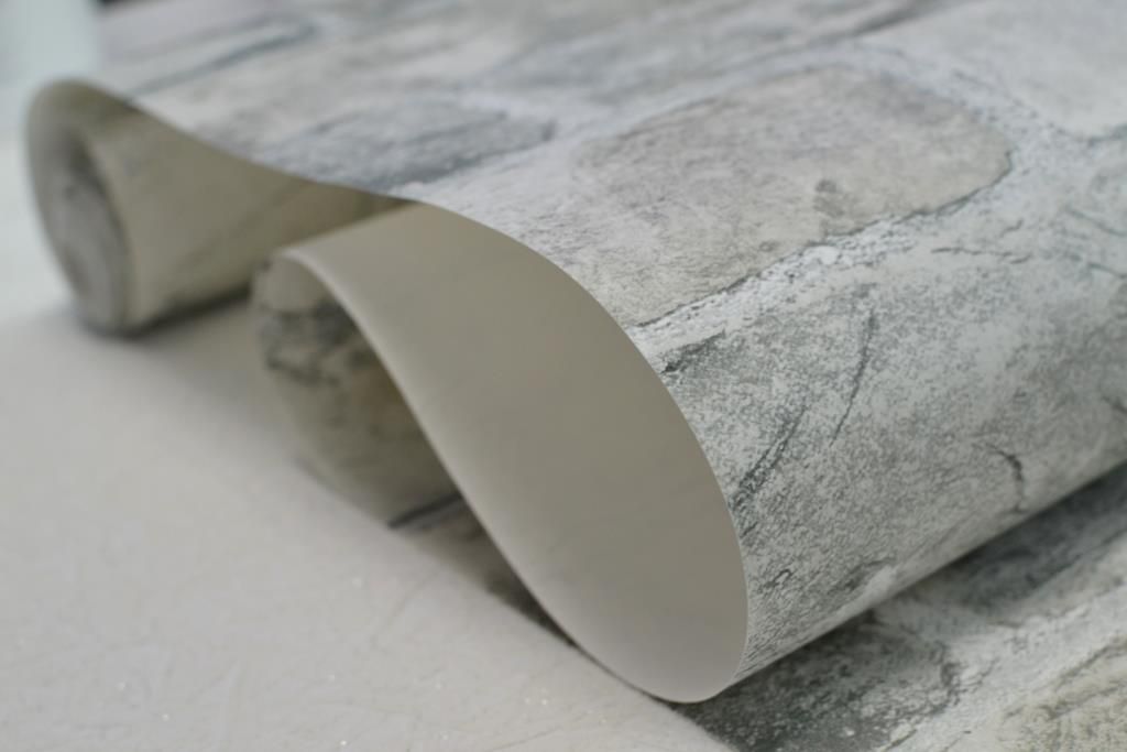 Обои влагостойкие на бумажной основе Шарм Лофт серый 0,53 х 10,05м (114 - 02)