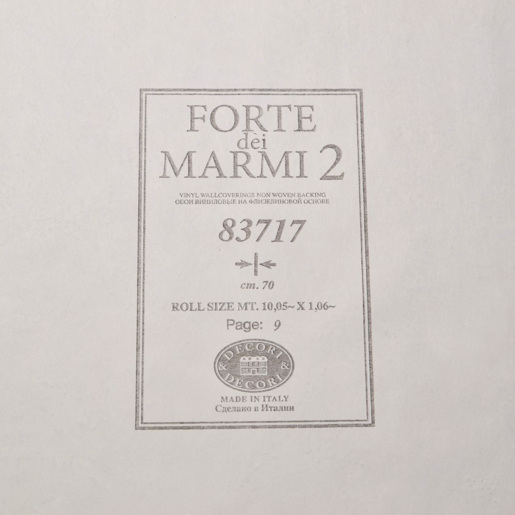 Обои виниловые на флизелиновой основе Decori & Decori Forte Dei Marmi 2 слоновая кость 1,06 х 10,05м (83717)