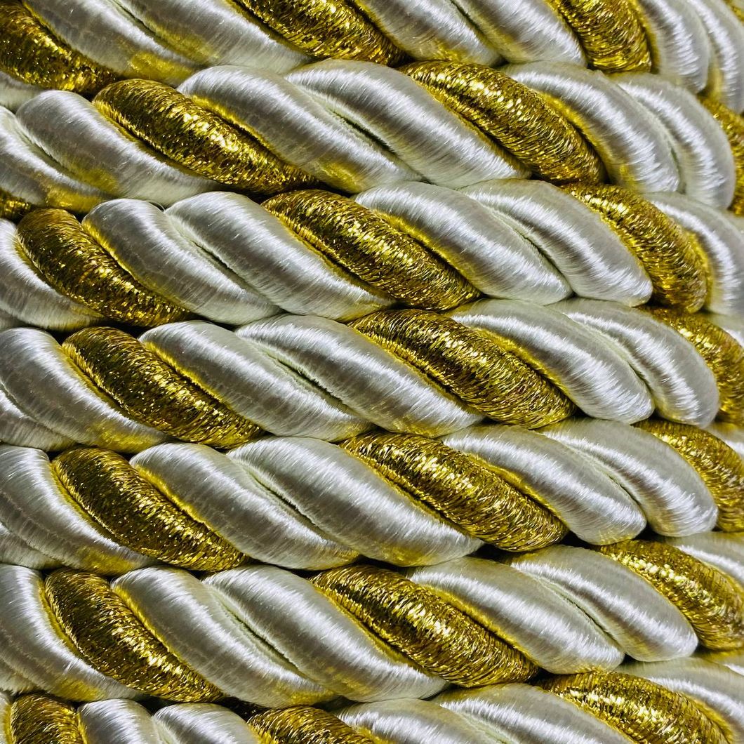 Шнур декоративний кант для натяжних стель Молочне золото золотистий 0,014 х 1м (100-01005), Золотистый, Золотистий