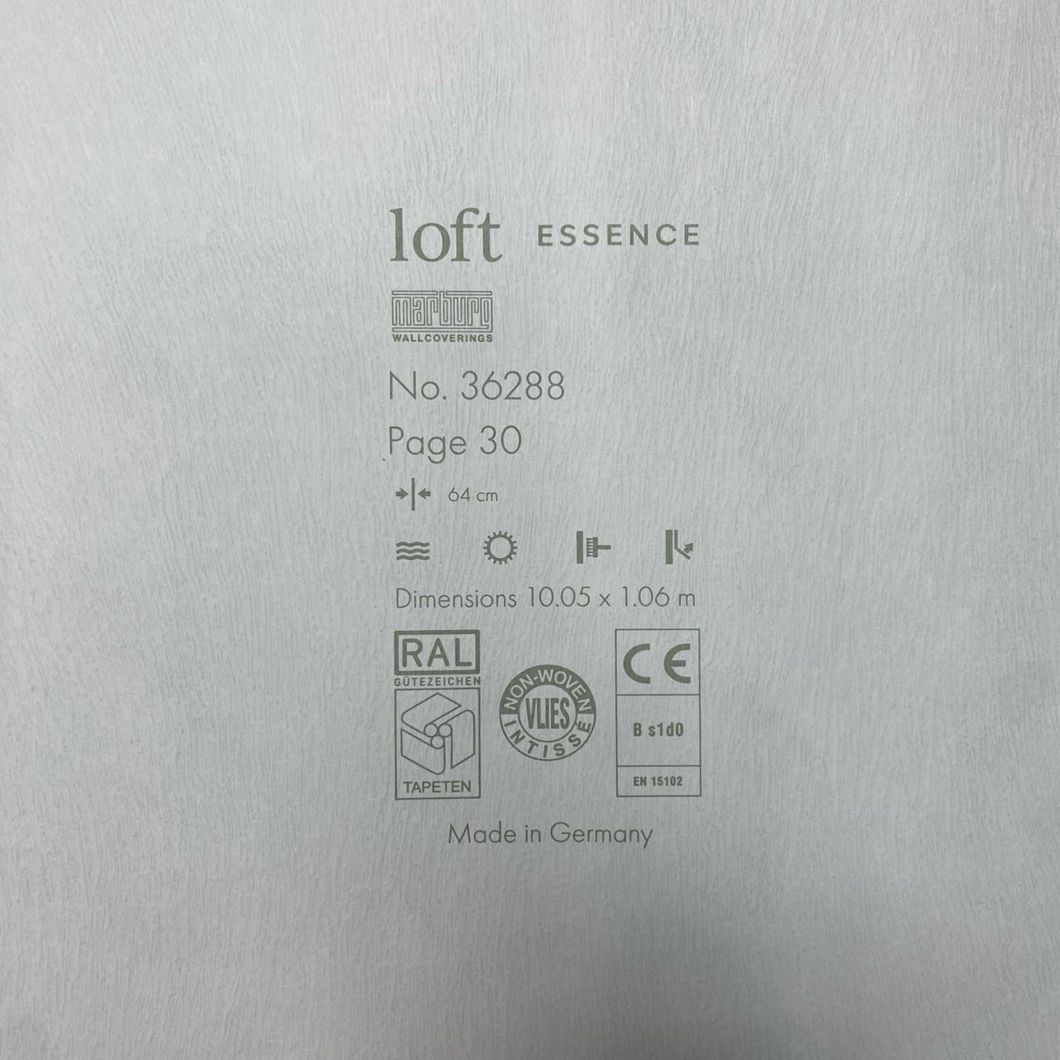 Шпалери вінілові на флізеліновій основі бежеві Marburg Loft Essence 1,06 х 10,05м (36288)