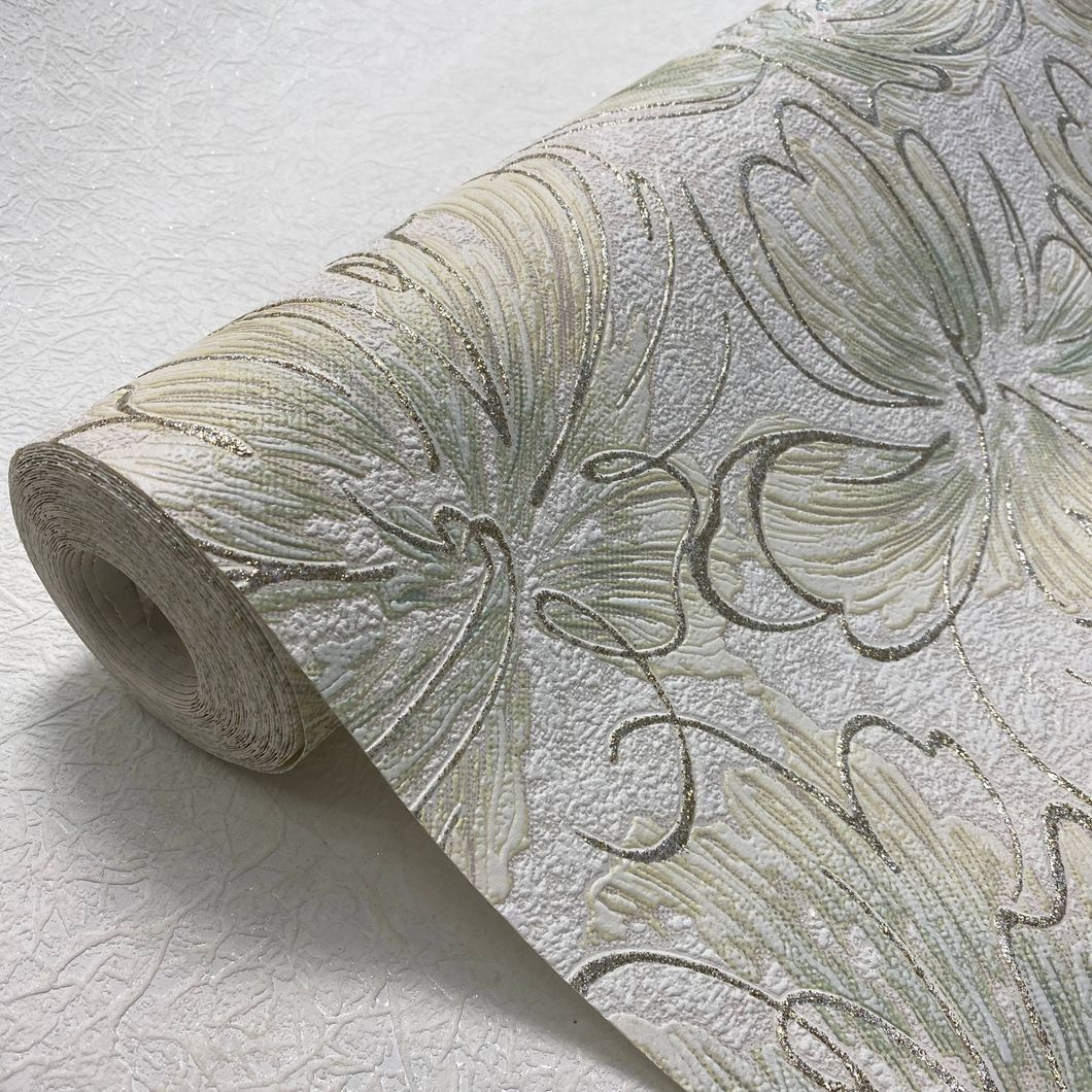 Шпалери вінілові на флізеліновій основі зелені Pure decor 1,06 х 10,05м (1652/3)