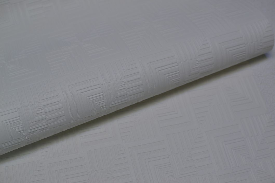Шпалери вінілові на паперовій основі Слов'янські шпалери Comfort В53,4 Борей білий 0,53 х 10,05м (705-01)