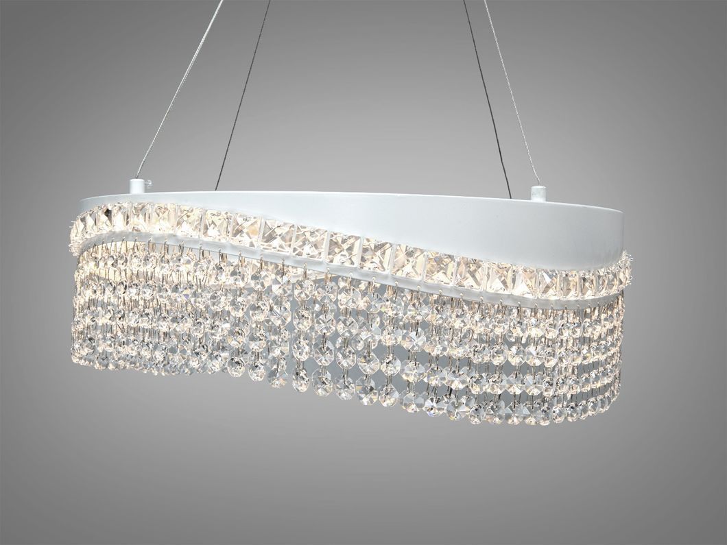 Люстра хрустальная Diasha белая LED 58Вт