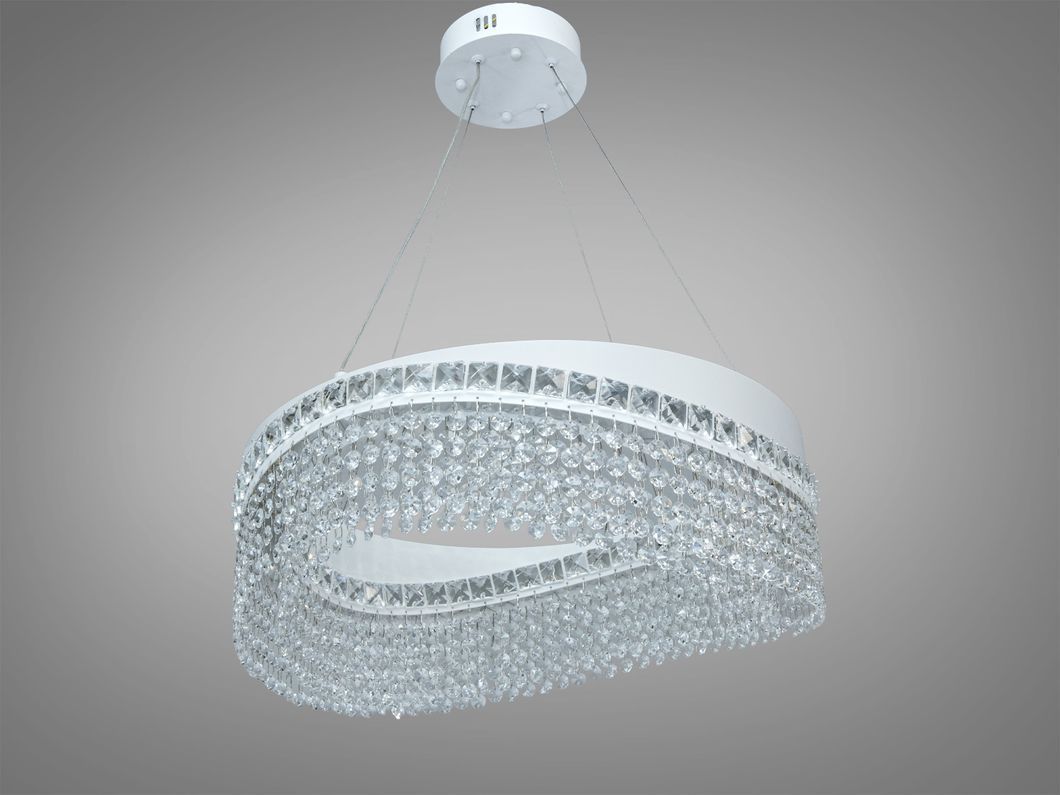 Люстра хрустальная Diasha белая LED 58Вт
