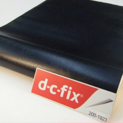 Самоклейка декоративная D-C-Fix кожа черный матовый 0,45 х 1м (200-1923), ограниченное количество, Черный, Черный