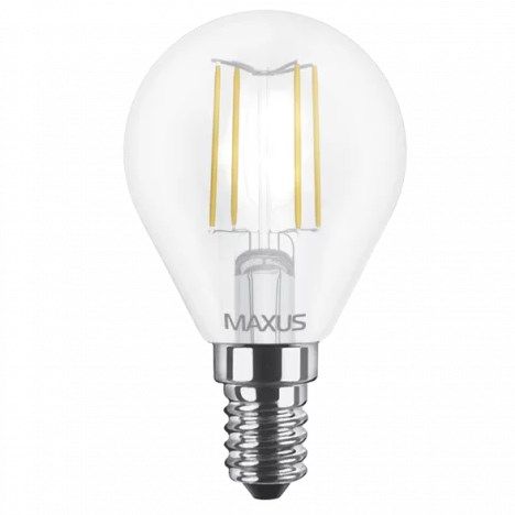 Лампа світлодіодна LED MAXUS G45 4W E14 теплий колір (1-LED-547-01)