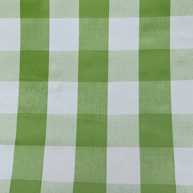 Клейонка на стіл ПВХ на основі Квадрати зелений 1,4 х 1м (100-261), Зелений, Зелений