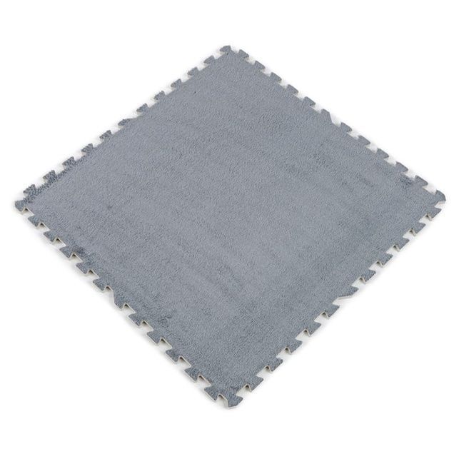 Підлога-пазл плюшевий СВІТЛО-СІРИЙ 60*60*1cm (D) SW-00002081, Світло-сірий, Світло-сірий