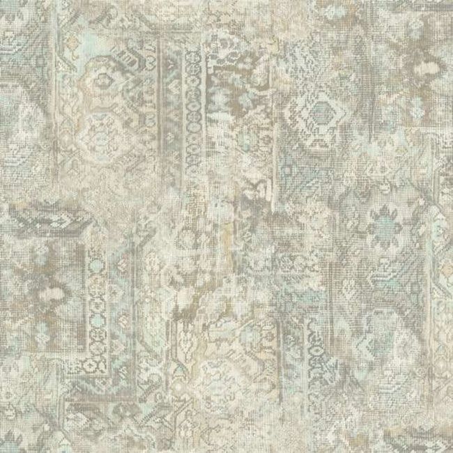 Обои виниловые на флизелиновой основе Rasch  Barbara Home Collection XL бирюзовый 1,06 х 10,05м (803426)