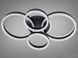 Люстра Diasha Rings чорна LED 4 кільця димер