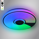 Смарт люстра музыкальная управляемая светодиодная SONG R RGB 60 Вт 380x70 мм Белая, матовий білий; хром