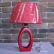 Лампа настольная, красная, 1 лампа, высота лампы - 42 см, диаметр абажура - 28 см. УЦЕНКА, Красный, Красный