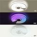 Смарт люстра музыкальная управляемая светодиодная SONG R RGB 60 Вт 380x70 мм Белая, матовий білий; хром