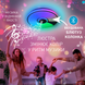Смарт люстра музыкальная управляемая светодиодная SONG R RGB 60 Вт 380x70 мм Белая, матовий білий; хром