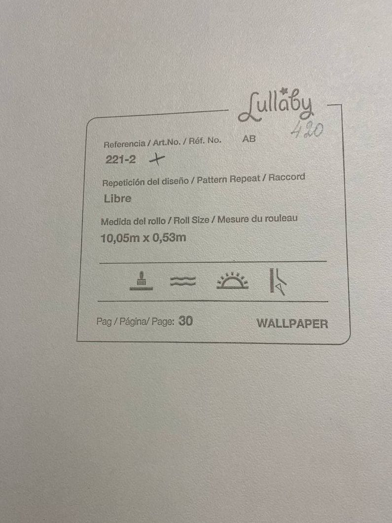 Шпалери паперові ICH Lullaby рожевий 0,53 х 10,05м (221-2)