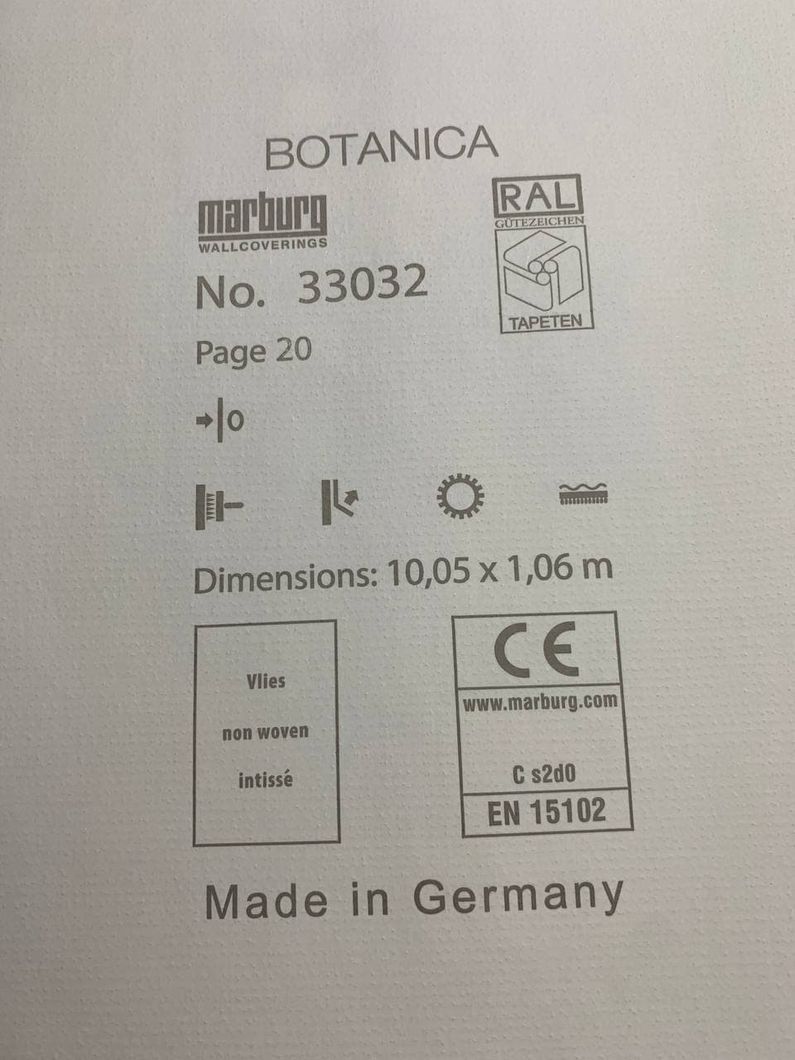Шпалери вінілові на флізеліновій основі Marburg Botanica білий 1,06 х 10,05м (33032)