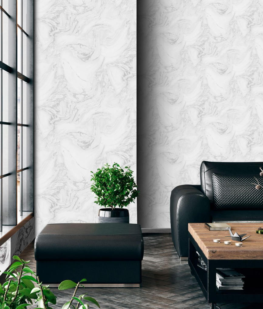 Обои виниловые на флизелиновой основе Yasham Modern D&uuml;z & Dokulu белый 1,06 х 10,05м (24502-11)