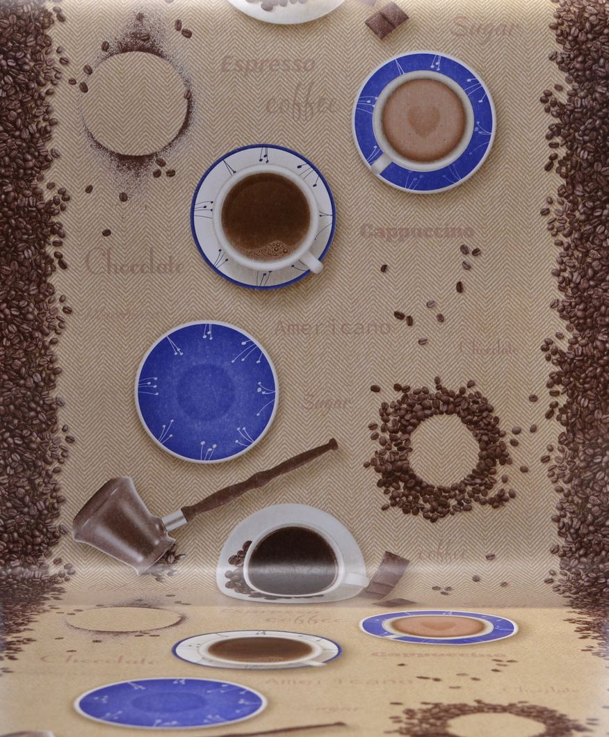 Шпалери вологостійкі на паперовій основі Шарм Ліберика декор синій 0,53 х 10,05м (163-04)