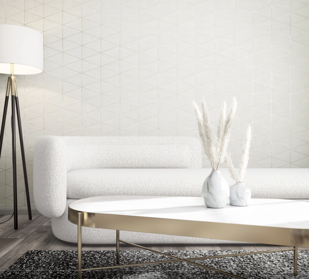 Обои виниловые на флизелиновой основе Marburg Wallcoverings Travertino белый 1,06 х 10,05м (33056)