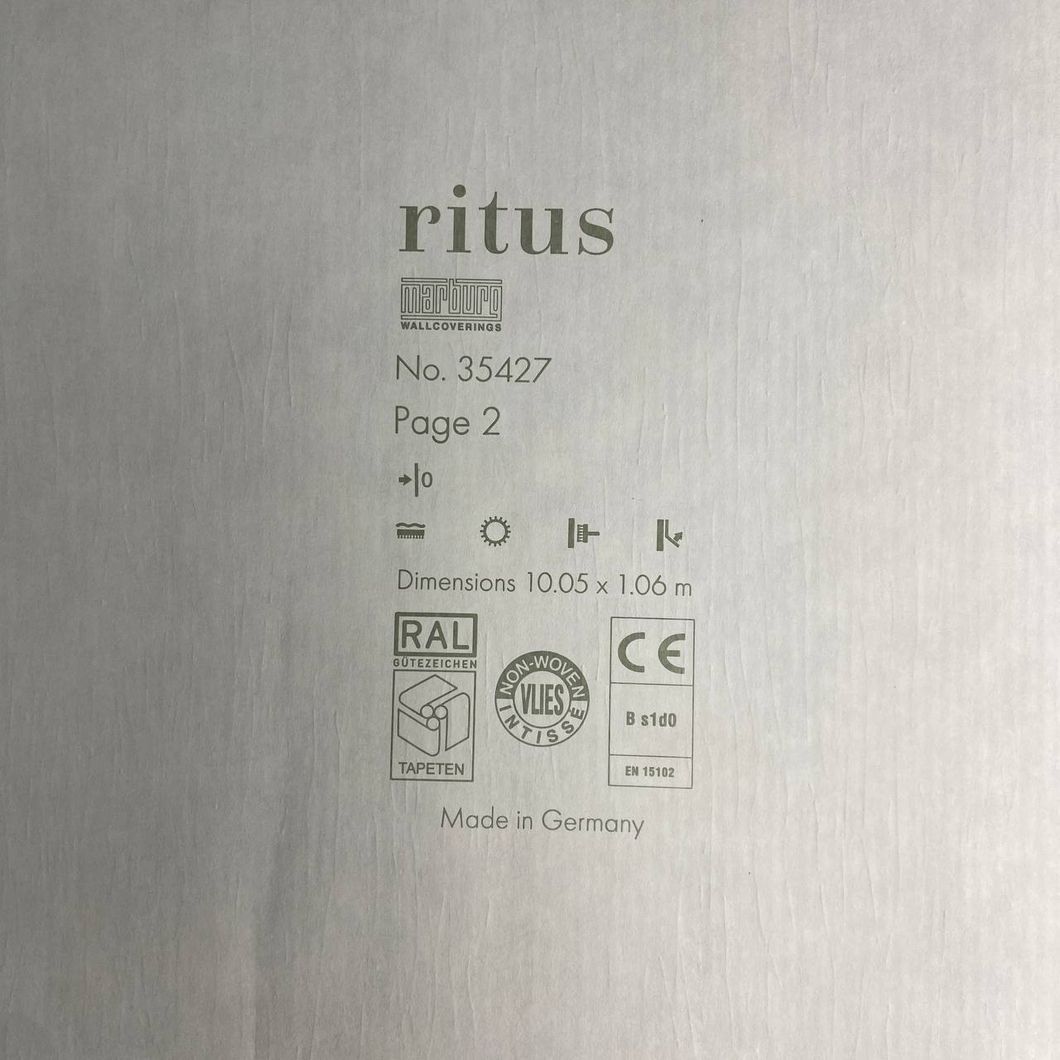 Шпалери вінілові на флізеліновій основі Marburg Ritus золотистий 1,06 х 10,05м (35427)