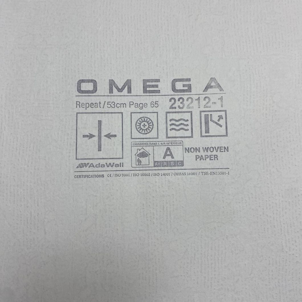 Шпалери вінілові на флізеліновій основі OMEGA AdaWall молочний 1,06 х 10,05м (23212-1)