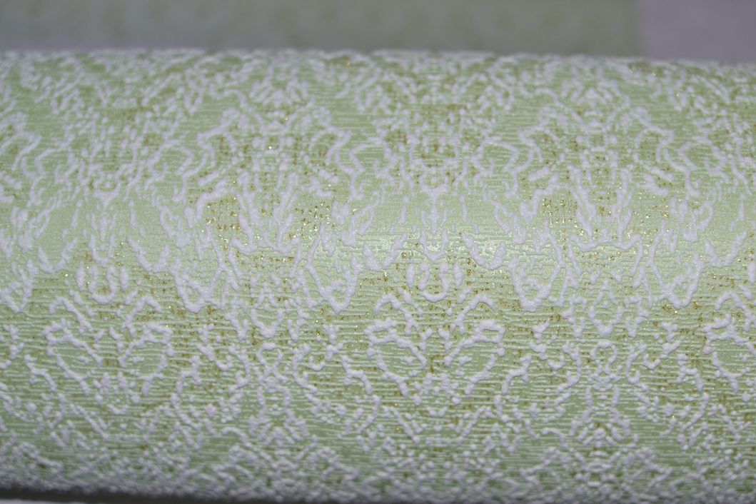 Шпалери вінілові на паперовій основі Lanita Каміла зелений 0,53 х 10,05м (3-0705)