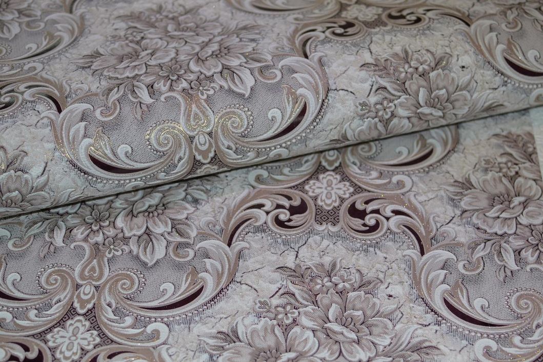 Шпалери вінілові на паперовій основі Слов'янські шпалери Comfort B53,4 Імперія коричневий 0,53 х 10,05м (5554 - 12)
