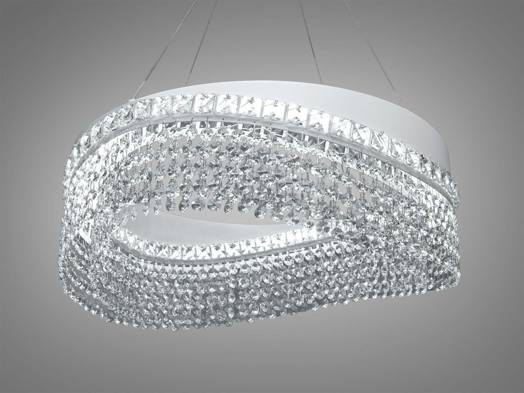 Люстра хрустальная Diasha белая LED 58Вт