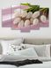 Модульна картина у вітальню/спальню для інтер'єру DK Place "Тюльпани" 5 частин 80 x 140 см (MK50176)