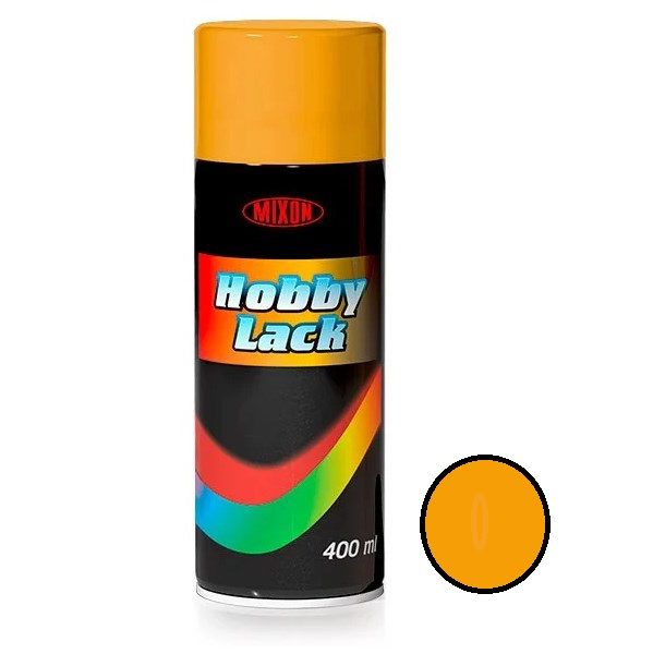 Краска спрей HOBBY LACK 400 мл жёлтый цвет №328 (204104), Жёлтый, Жёлтый