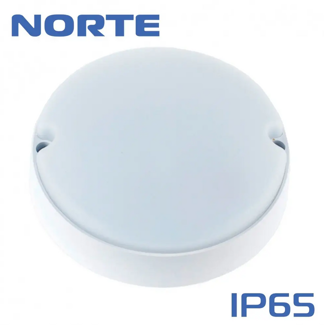 Светильник светодиодный 1-NCP-1400 8W 6500K круг IP65 TM NORTE USD (1-NCP-1400), Белый, Белый